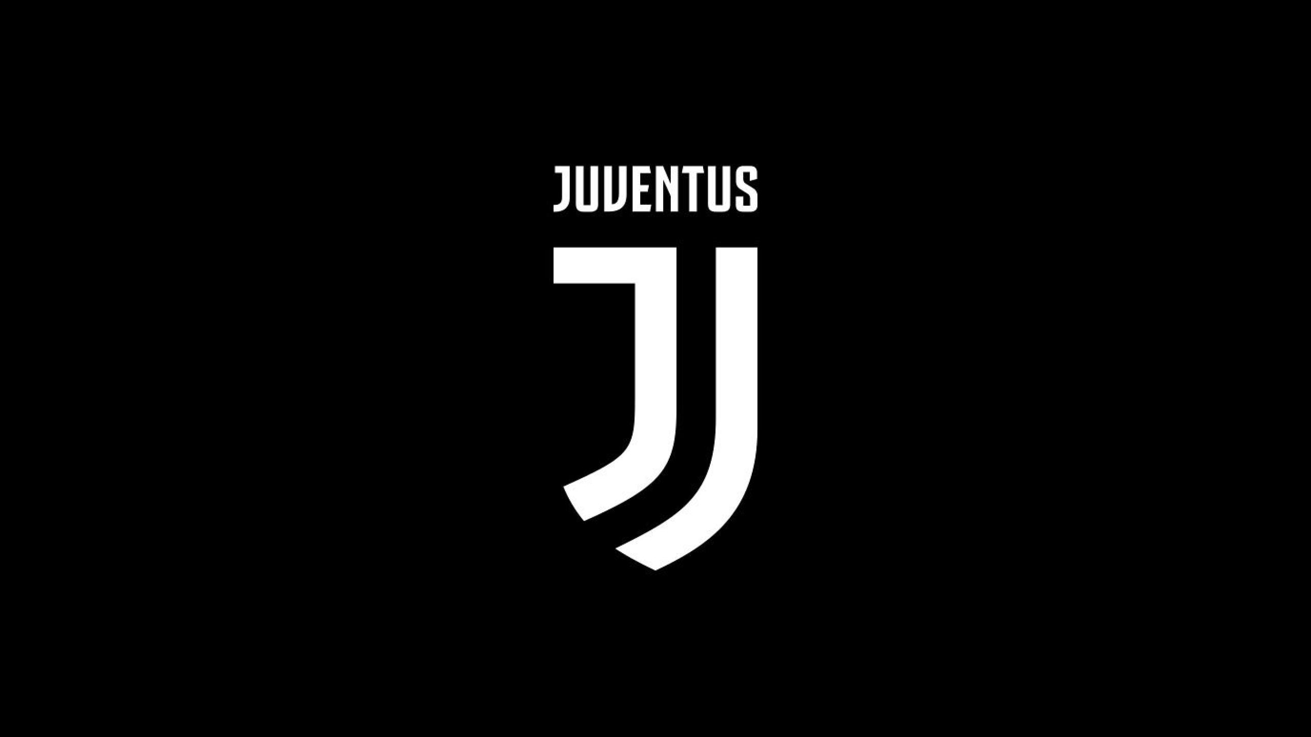 Juventus Football Club logo in white against a black background.